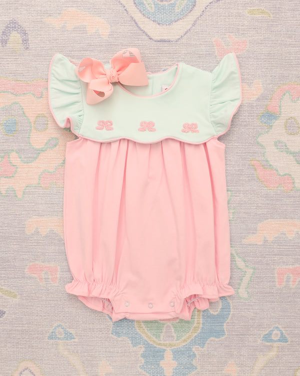 French Knot Bow Scallop Bubble