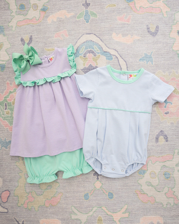 Lucas Bubble- Light Blue Stripe and Mint