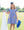 Let's Cheer! Football Pocket Dress- Royal Blue Stripe