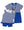Down, Set, Hut Shirt- Royal Blue Stripe