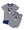Down, Set, Hut Shirt- Navy Stripe