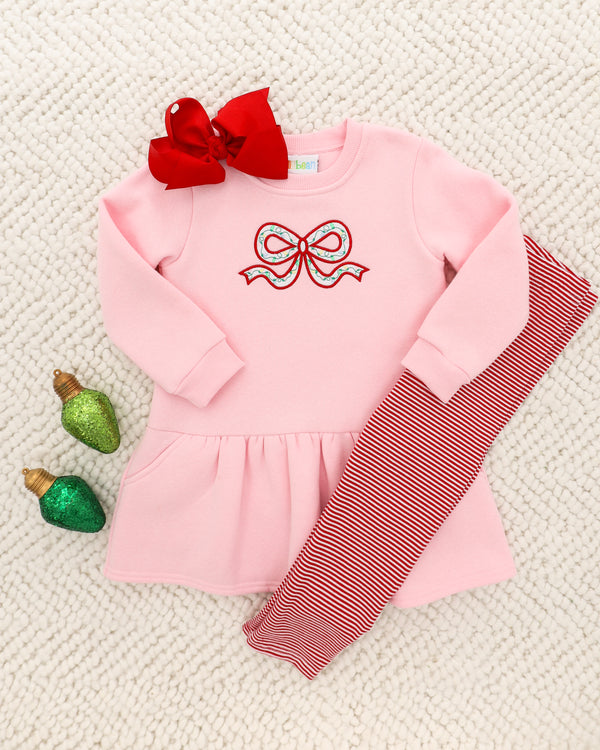 Merry & Bright Bow Tunic Sweatshirt Set