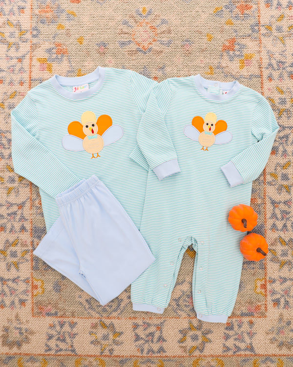 Pastel Turkey Romper