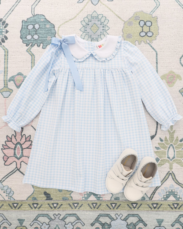Catherine Dress - Light Blue Gingham