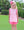 Josie Ruffle Short Set- Light Pink Stripe/Pink