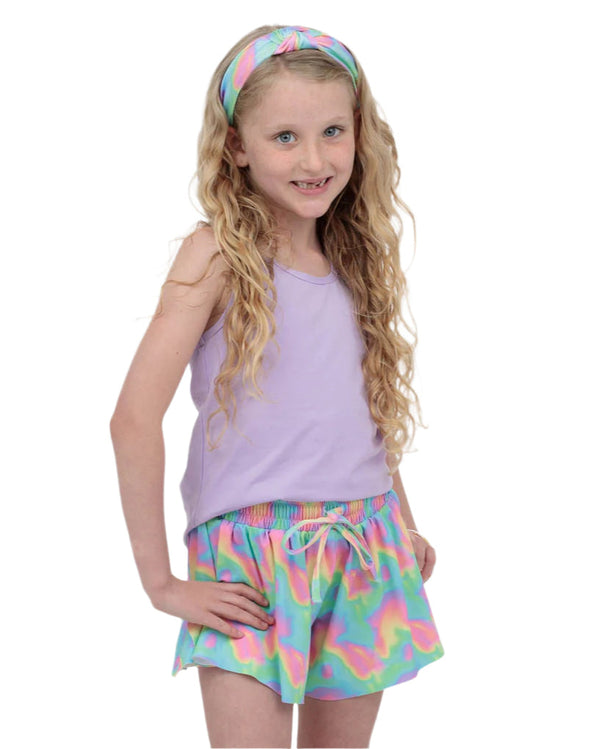 Neon Wave Butterfly Flowy Shorts
