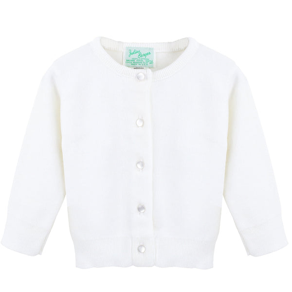 Cotton Cashmere Cardigan- White