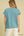Round Neck French Terry Short Set- Dusty Blue