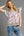 Vintage Floral Patchwork Flutter Top- Blue Mix