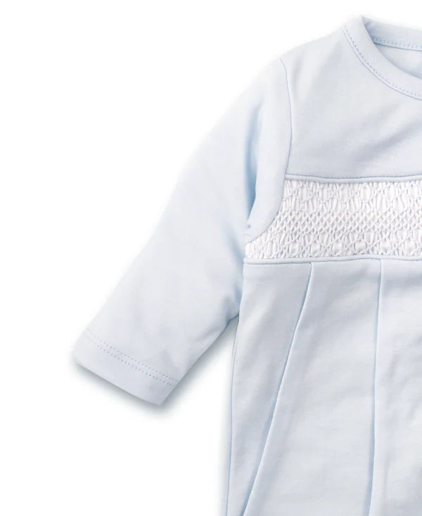 Hand Smocked Charmed Footie- Blue