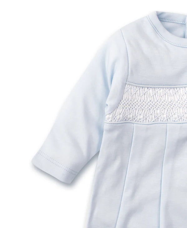 Hand Smocked Charmed Sack Gown- Blue