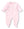 Hand Smocked Charmed Ruffle Footie- Pink