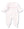 Hand Smocked Charmed Ruffle Footie- White/Pink