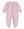 Tulip Blossoms Zip Footie- Pink