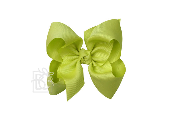 Grosgrain Bow On Clip- Kiwi
