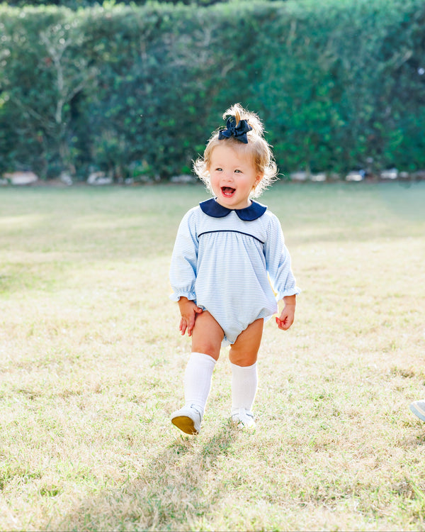 Katherine Bubble- Light Blue Stripe/Navy