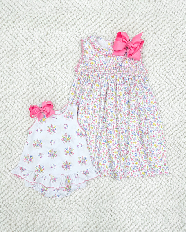 Pastel Gardens Smocked Dress