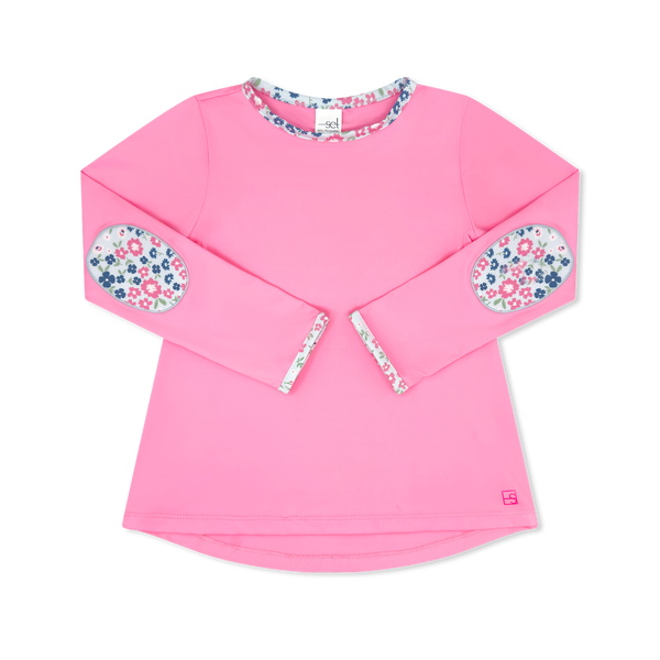 Kylie Tee- Flamingo Pink, Baton Rouge Blooms