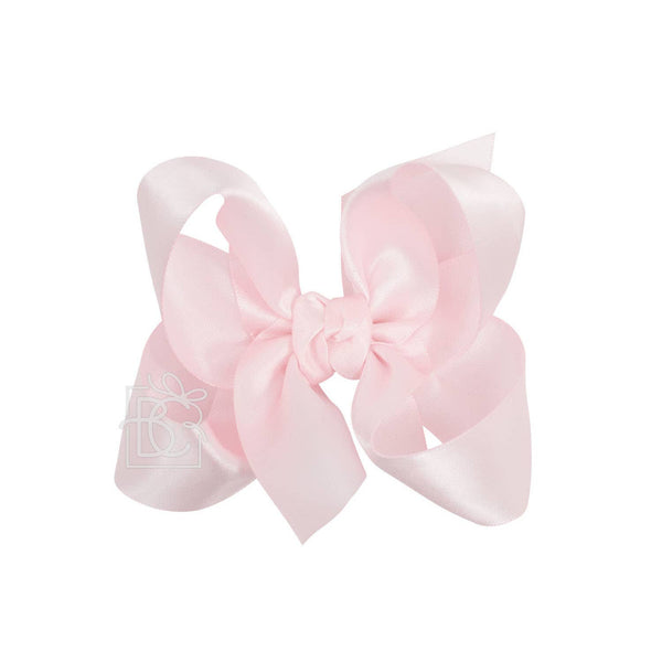 Satin Knot Bow- Light Pink (4.5")