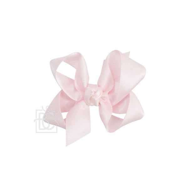 Satin Knot Bow- Light Pink (3")