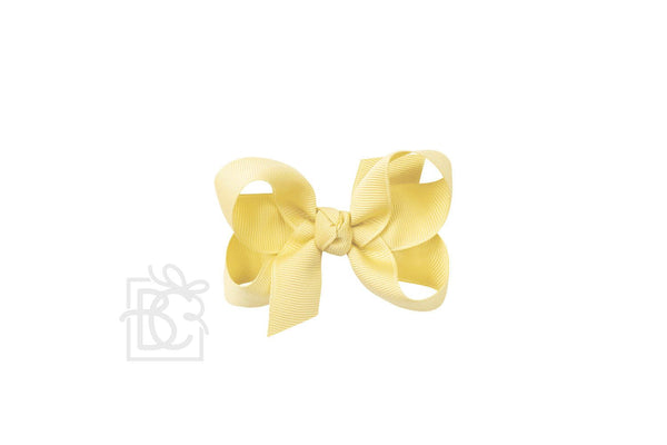 Grosgrain Bow On Clip- Light Yellow