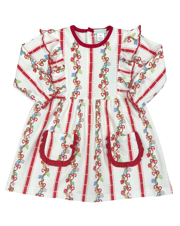 Christmas Garland LS Pocket Dress