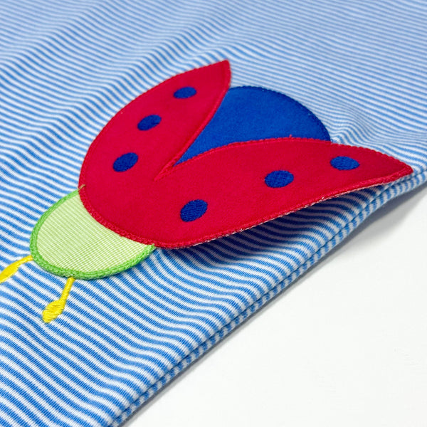 Ladybug Knit Reagan Dress- Periwinkle Bitty