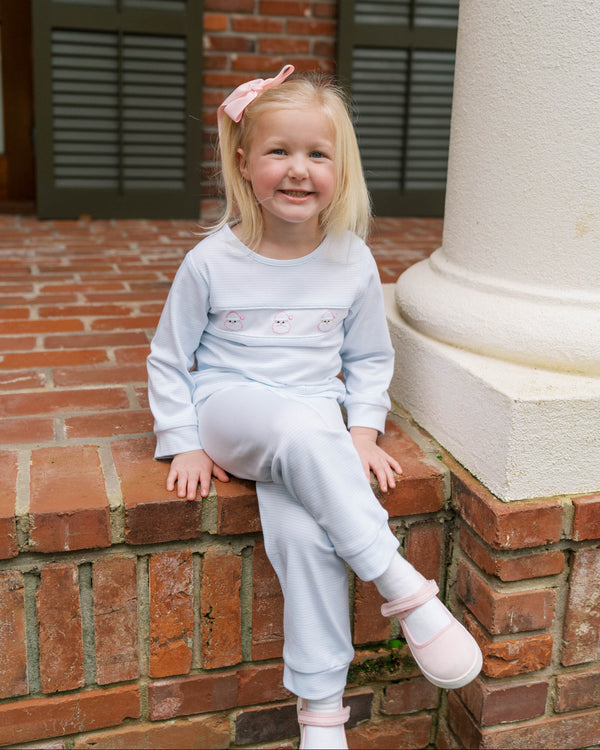 Lagniappe Play Set- Louisville Light Blue Ministripe- Santa