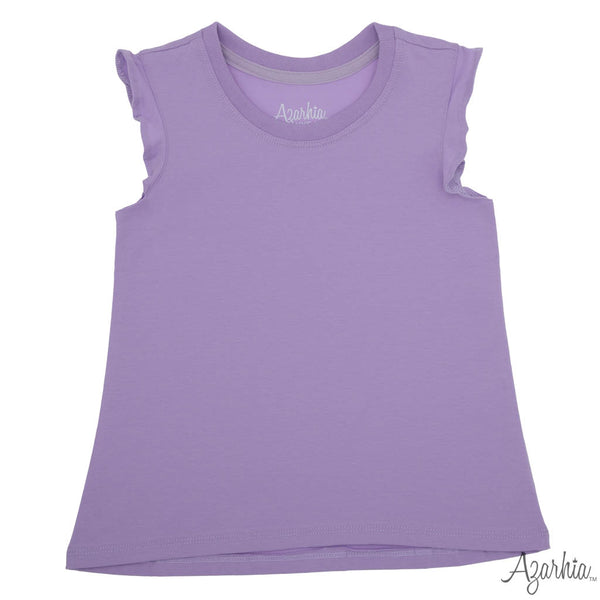 Ruffle Shirt- Solid Lavender