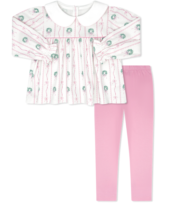 Layla Legging Set- Boxwood & Bows
