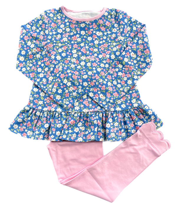 Peggy Peplum Knit Legging Set- Fall Floral