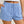 Waist Tie Check Shorts- Blue