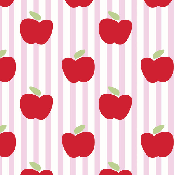 Libby Dress- Schoolhouse Apples Pink