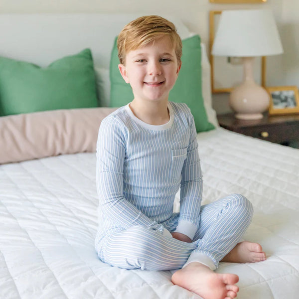 Bradford Pajama Pant Set- Classic Blue Stripe