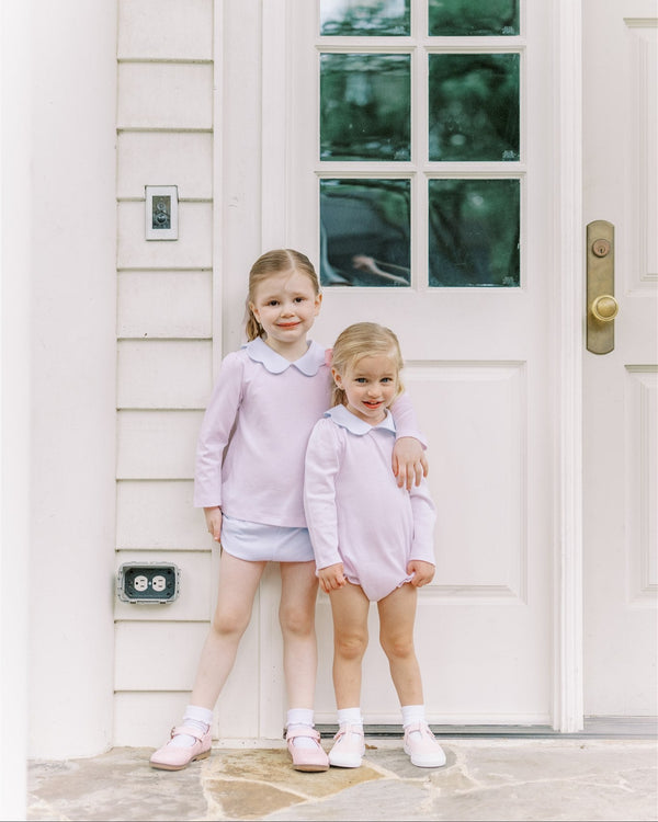 Light Pink/Blue Stripe Girl Bubble