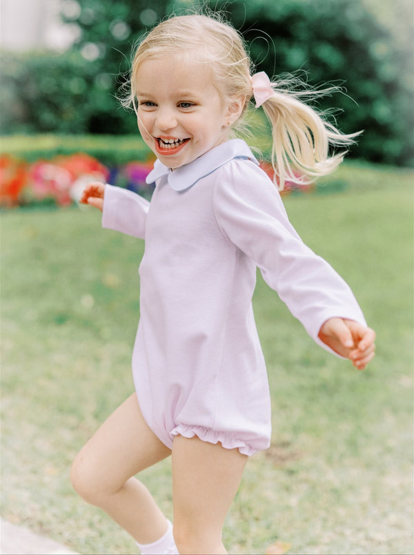 Light Pink/Blue Stripe Girl Bubble