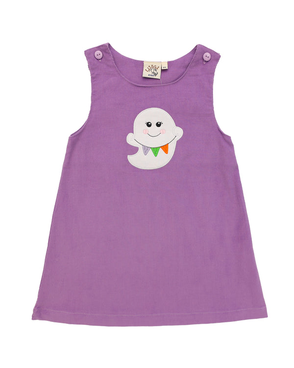Corduroy Jumper Dress- Ghost W/ Banner