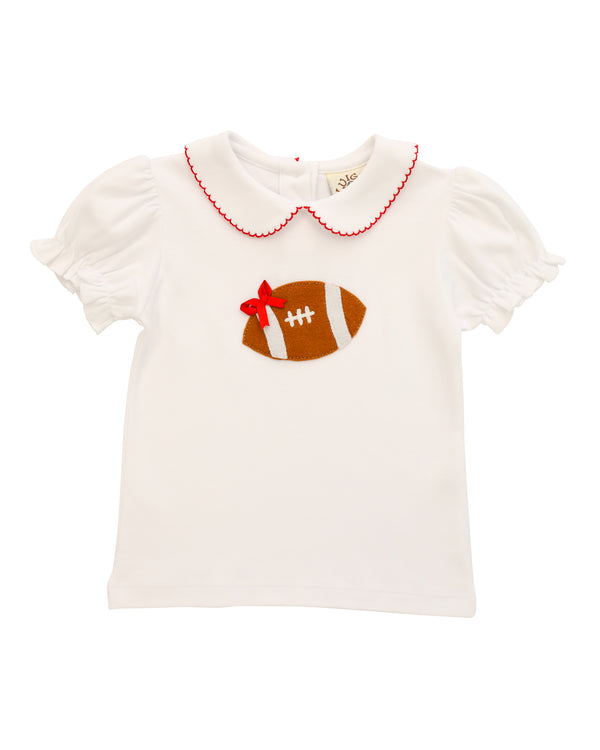 Football W/ Bow Peter Pan Blouse