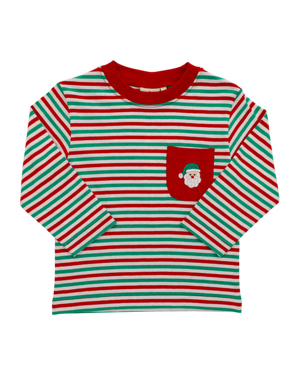 Santa Head Pocket LS Shirt