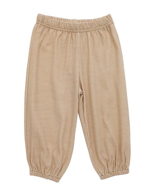Bloomer Pants- Sand Gingham