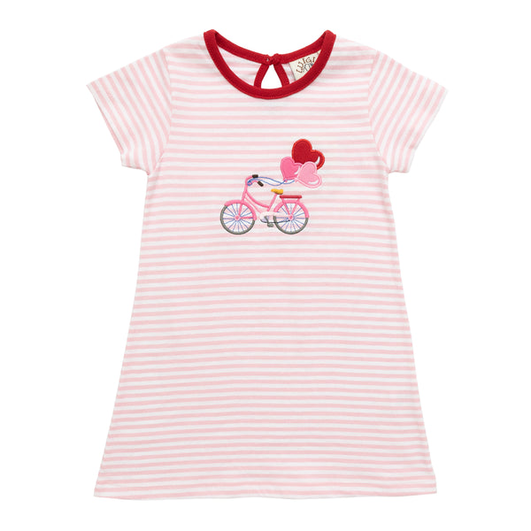 Trio Hearts Bicycle Dress
