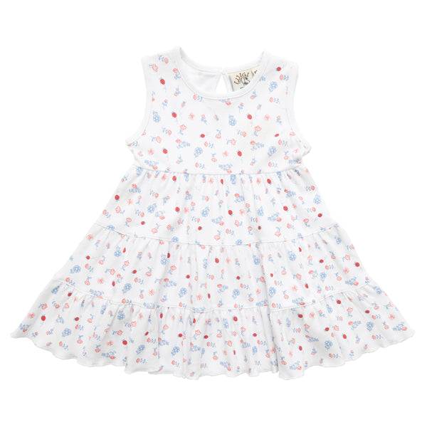 Ladybug Blooms Tiered Dress