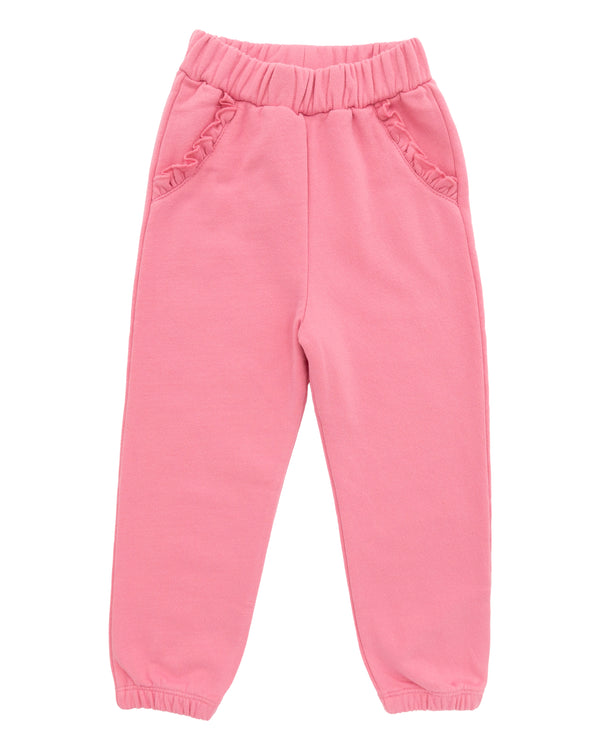 Fleece Ruffle Sweatpants- Lt. Bubblegum
