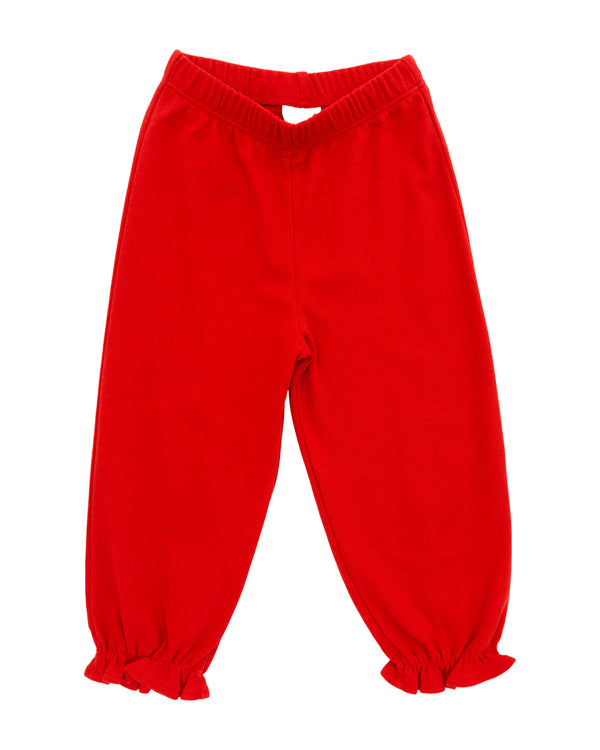 Interlock Ruffle Bloomer Pants- Deep Red