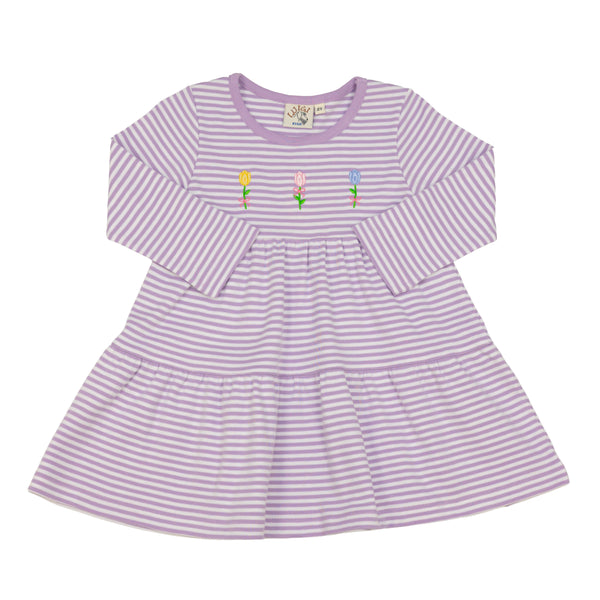 Tulips Tiered LS Dress