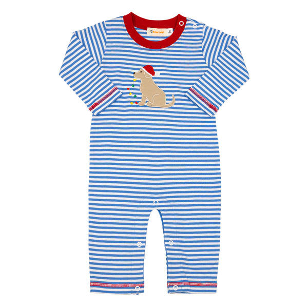 Christmas Lights Pup LS Romper
