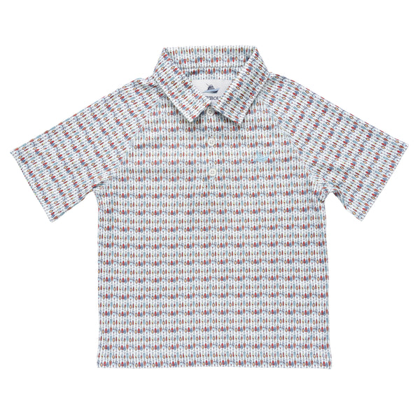 Fishing Lures Print Polo