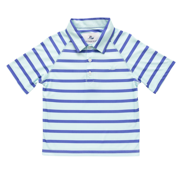 SS Polo- Aqua/Amparo Blue