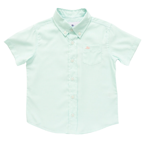 Performance Dress Shirt- Honeydew Gingham