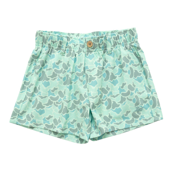 Performance Play Shorts- Green/Gray Camo